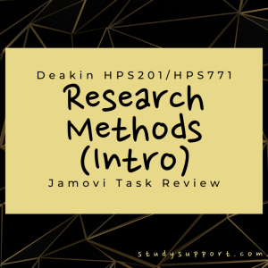 HPS201/HPS771 Jamovi Tasks